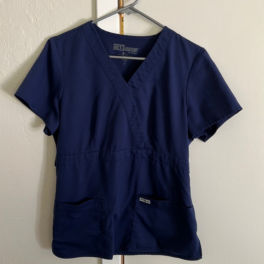 Navy blue, Grey’s Anatomy, scrub top